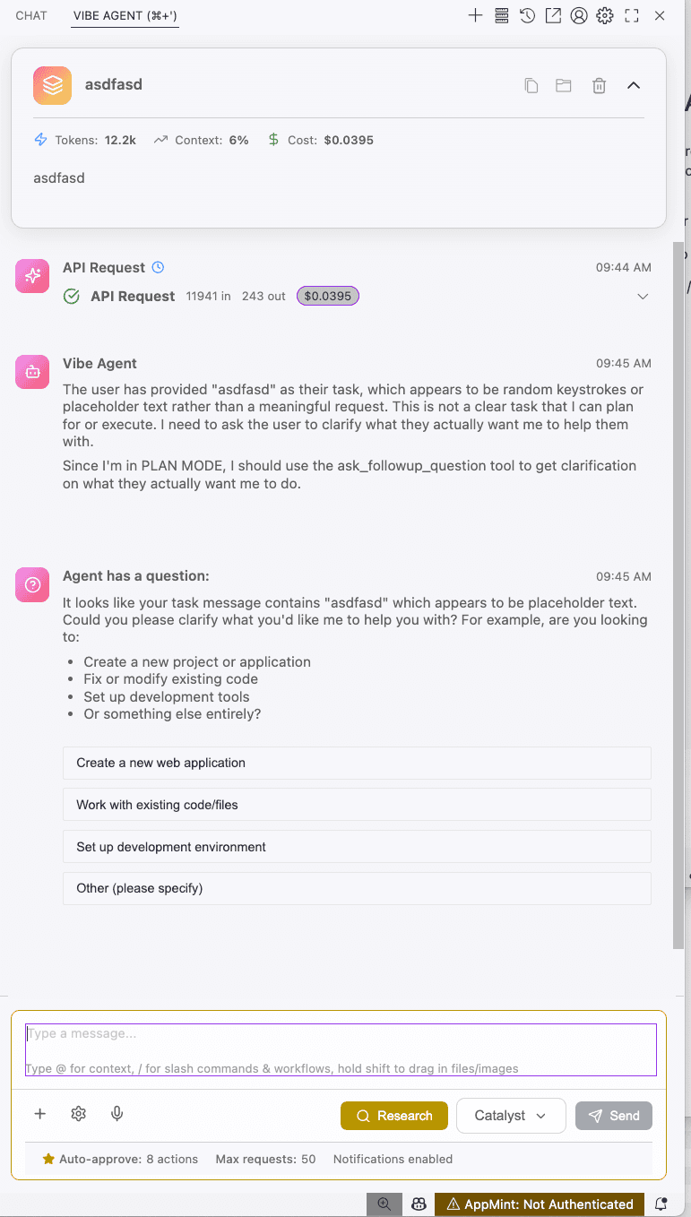 Vibe Agent AI Assistant